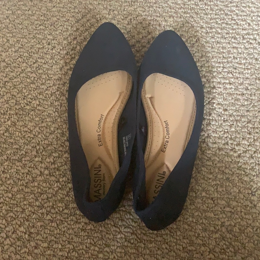 Navy blue flats
